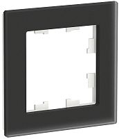 Рамка универсальная Systeme Electric AtlasDesign Nature 1-м. матовое стекло черный картинка